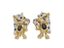 CLIPS D’OREILLES ‘PANTHÈRE’ EN OR JAUNE 18K, DIAMANTS ET SAPHIRS