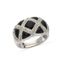 14K WHITE GOLD DIAMOND AND BLACK ONYX RING
