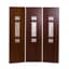 LALIQUE THREE-LEAF WOODEN FOLDING SCREEN WITH COLOURLESS CRYSTAL PANELS