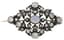 18K YELLOW GOLD AND SILVER BROOCH WITH ETHIOPIAN OPAL AND DIAMOND, 19TH CENTURY