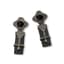 SILVER, ONYX AND MARCASITE PENDANT EARRINGS