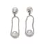 GIRONA PRIVÉ 18K WHITE GOLD DIAMOND AND PEARL TEARDROP EARRINGS