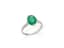 18K WHITE GOLD, EMERALD AND DIAMOND RING