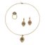 PARURE EN OR ROSE 18K, DIAMANTS, SAPHIRS ET SAPHIRS CABOCHON (AVEC CERTIFICATS)