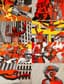 HENRI CUECO (1929-2017)
Les Hommes Rouges. Suite of 10 color lithographs, signed, 1968-1970