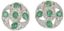 BOUCLES D’OREILLES À CLIP EN OR GRIS 18K, DIAMANTS ET EMERAUDES