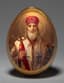 PORCELAIN EASTER EGG 'SAINT BISHOP
SPYRIDON OF TRIMYTHOUS'