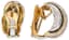 18K YELLOW GOLD, DIAMOND, RUBY, SAPPHIRE, EMERALD EAR CLIPS