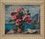 David BURLIUK (1882-1967) Peony bouquet with coastal panorama
