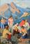 Tatyana Petrachak (B. 1948)
Hikers in the mountains
