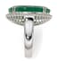 18K WHITE GOLD, EMERALD AND DIAMOND RING