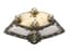 RUSSIAN SILVER AND CLOISONNÉ ENAMEL SALT CELLAR WITH GLASS INSERT
maker’s mark GP, St. Petersburg, 1908-1926
