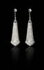 ART DÉCO PLATINUM AND 7 CT. DIAMOND PENDANT EARRINGS