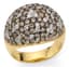 18K YELLOW GOLD AND DIAMOND DOME RING