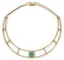 18K YELLOW GOLD, DIAMOND AND EMERALD SEMI-RIGID NECKLACE