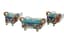 SET OF THREE ART NOUVEAU CERAMIC JARDINIÈRES WITH FLORAL DECORATION, CIRCA 1900