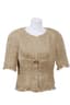 CHANEL BY KARL LAGERFELD METIERS D’ART ‘PARIS – GREECE’ 2018
Beige blazer with big decorative CC  button with horse