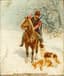 K. WENIG (19TH CENTURY) 
Hunting foxes