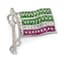 ‘TCHTCHENE FLAG’ BROOCH 18K WHITE GOLD, DIAMOND, RUBY, EMERALD
