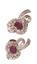 PAIR OF THAI RUBY AND DIAMOND EARRINGS