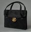 CARTIER BLACK SUEDE AND GOLD LADY’S HANDBAG, CIRCA 1960