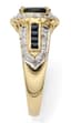14K YELLOW GOLD, DIAMOND AND SAPPHIRE RING