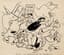 14 DESSINS D’HUMOUR 1945-1946
Signés, Datés, Légendés en français.
Plume et lavis, encre de chine et couleur.
Différents formats