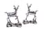 PAIR OF SILVER-PLATED DEERS