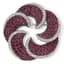 ‘FLOWER’ 18K WHITE GOLD, DIAMOND AND RUBY BROOCH – PENDANT