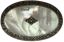 [SANS RESERVE]
BROCHE OVALE DE STYLE ART DECO EN ARGENT ET NACRE