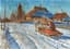 ANDREI EGOROV (1878-1954)
Winter village scene