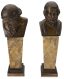 PAIRE DE BUSTES EN BRONZE D'HOMÈRE ET DE DIONYSOS
