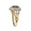 14K YELLOW GOLD, DIAMOND AND SAPPHIRE RING