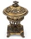 RUSSIAN SILVER-GILT CAVIAR VASE ON PEDESTAL WITH COVER, 1851