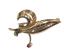 YELLOW GOLD BROOCH WITH RUBY