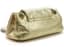 CHANEL GOLD PERFORATED LAMBSKIN CLASSIC FLAP CHAIN SHOULDER BAG