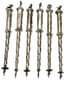 SET OF SIX BIG RUSSIAN SILVER YADS (TORAH POINTERS)