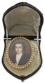 ANTIQUE MINIATURE PORTRAIT BROOCH, EARLY 19TH CENTURY