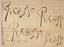 PABLO PICASSO (1881-1973)
Autograph signature essays, 7 November 1950. 