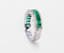 18K WHITE GOLD RING WITH SQUARE EMERALDS AND DIAMONDS