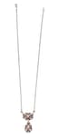 14K WHITE GOLD, DIAMOND AND RUBY NECKLACE