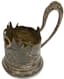 SOVIET SILVER TEA GLASS HOLDER WITH SWAN MOTIF
Moscow Jewellery Factory, 1956