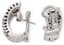 18K WHITE GOLD, BLACK AND WHITE DIAMOND EARRINGS