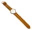 MOVADO 9K YELLOW GOLD, LEATHER WATCH, circa 1960