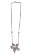 ‘FLOWER’ 18K WHITE GOLD, DIAMOND AND ROSE SAPPHIRE NECKLACE