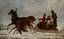 SIGMUND FERDINAND von PERGER (1778-1841)
Empreror Nicolas I, Empress Alexandra Fedorovna and Empress Maria Fedorovna horse sledging in winter. 1829