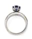 BAGUE EN OR GRIS 18K, SAPHIRS, DIAMANTS ET TANZANITE