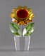 SWAROVSKI CRYSTAL SUNFLOWER, FROM THE SERIES ‘HAPPY FLOWERS’