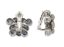 BOUCLES D’OREILLES EN OR GRIS 18K, DIAMANTS ET SAPHIRS