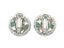 BOUCLES D’OREILLES À CLIP EN OR GRIS 18K, DIAMANTS ET EMERAUDES